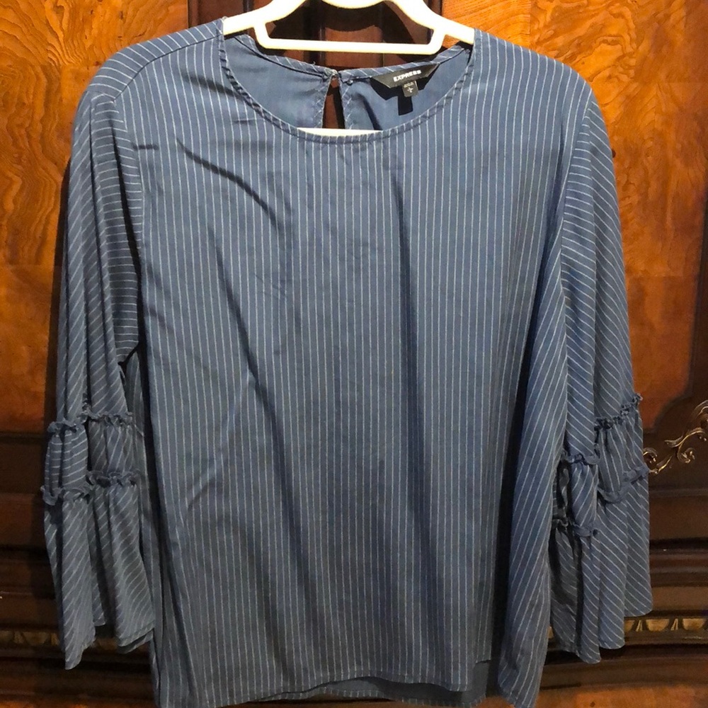 Express blue stripe top